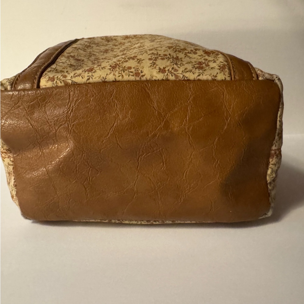 LONGABERGER Small Tote Book Bag Tan Floral - Picture 6 of 16